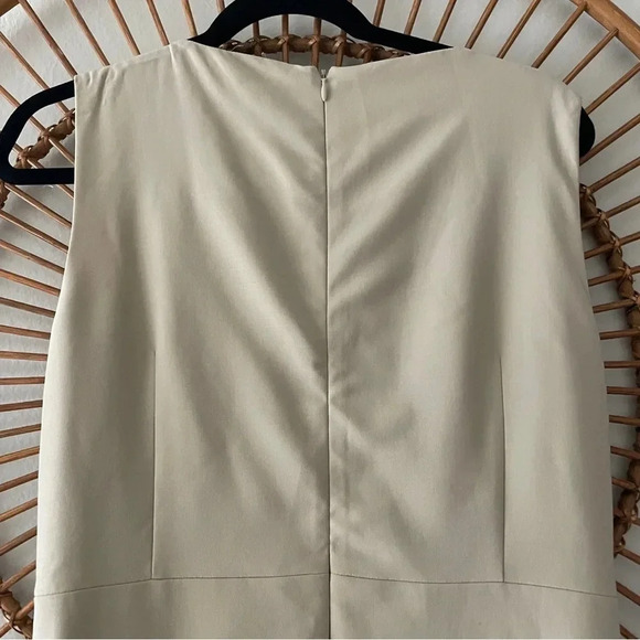 Michael Kors Collection Made in Italy khaki wool sheath dress Size 14 - Picture 4 of 10